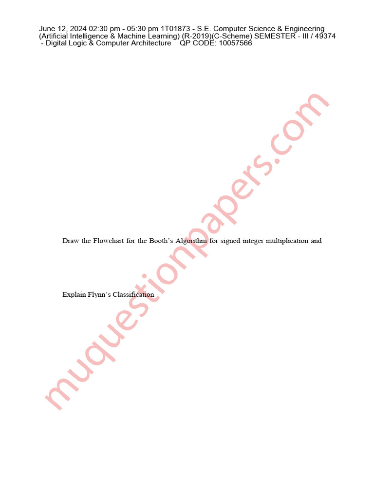 Digital Logic & Computer Architecture Exam | PDF | Computer Engineering ...
