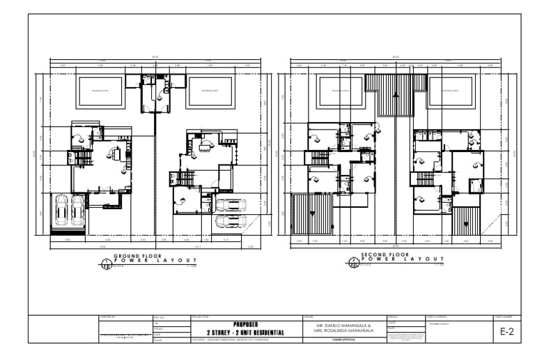 Two-Storey Residential Project (Electrical Plan - Page 2 of 3) | PDF