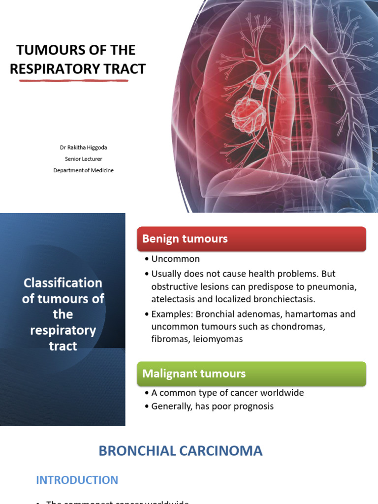 Respiratory Tract Tumours Overview | PDF | Lung Cancer | Carcinoma