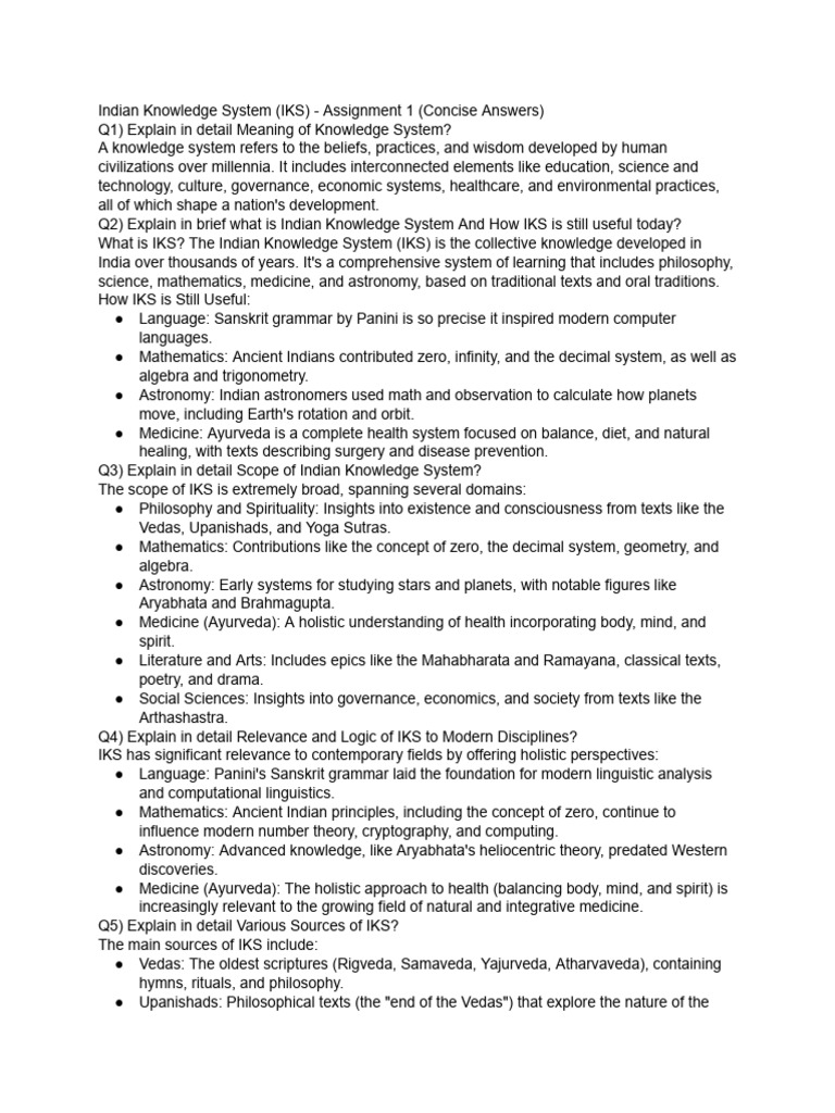 Overview of Indian Knowledge System | PDF | Vedas | Āstika