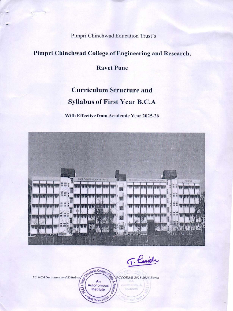 FY BCA Structure & Syllabus 2025 26hdjdjdnrnd | PDF