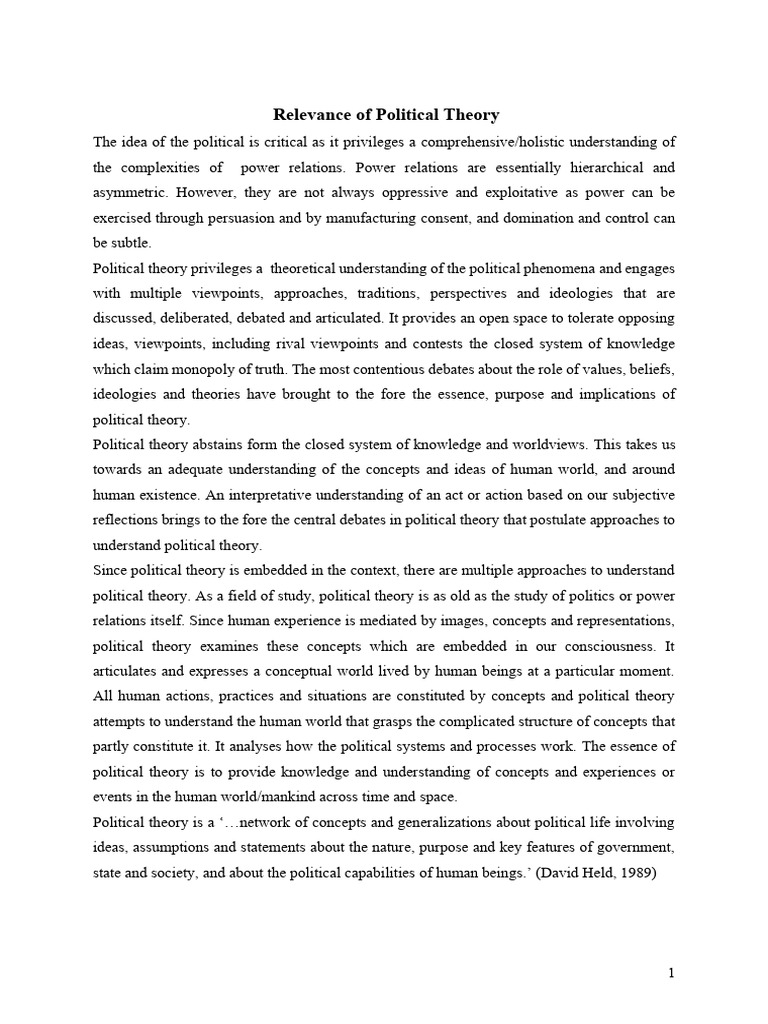 Understanding Political Theory Concepts | PDF | Positivism | Falsifiability