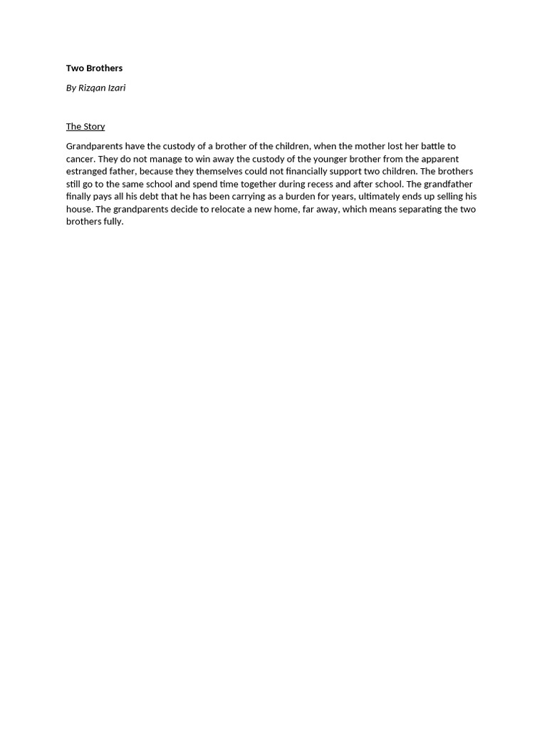 Brothers Separated by Circumstance | PDF