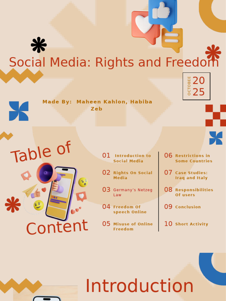 Social Media Rights and Freedoms Explained | PDF | Freedom Of Speech ...