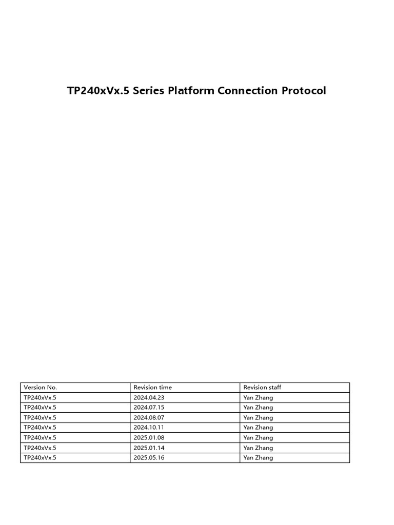 TP240xVx.5 Connection Protocol Guide | PDF | Integer (Computer Science ...
