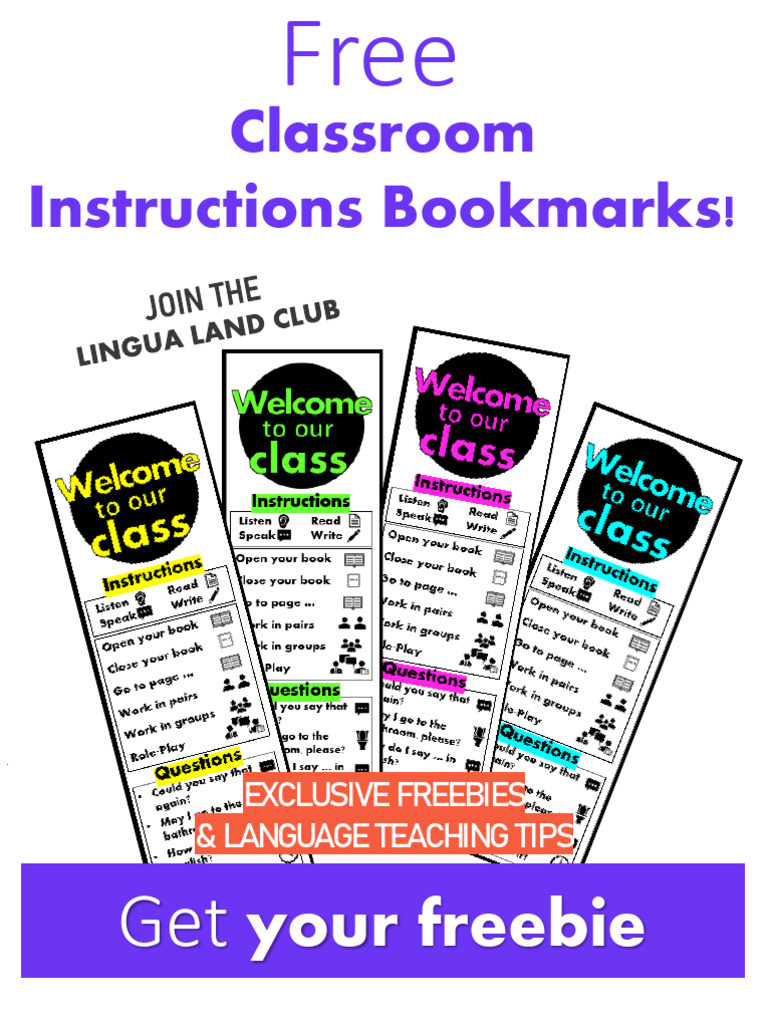 Classroom Instructions Bookmarks!: Your Freebie | PDF