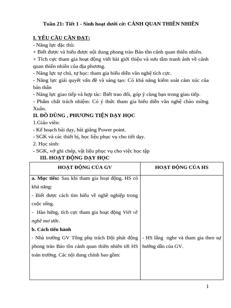 HDTN TUẦN 21 lop 2 | PDF