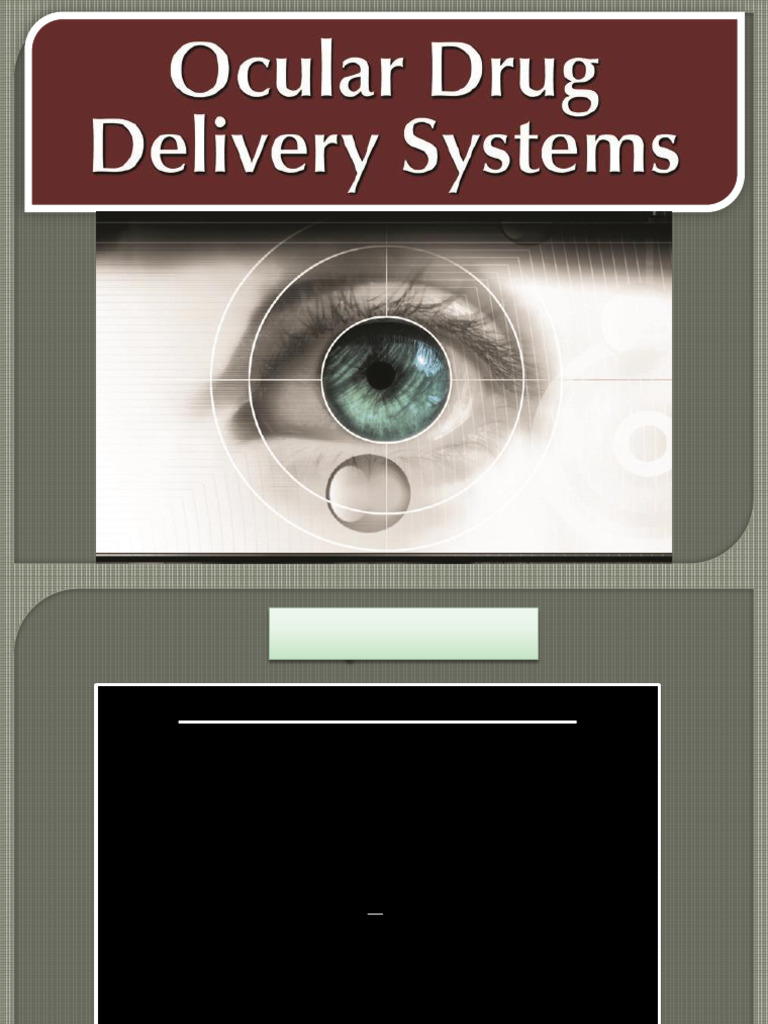 Occular Drug Delivery System | PDF