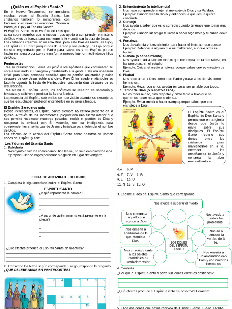 Efectos del Espíritu Santo en nosotros | PDF | espíritu Santo | Teología