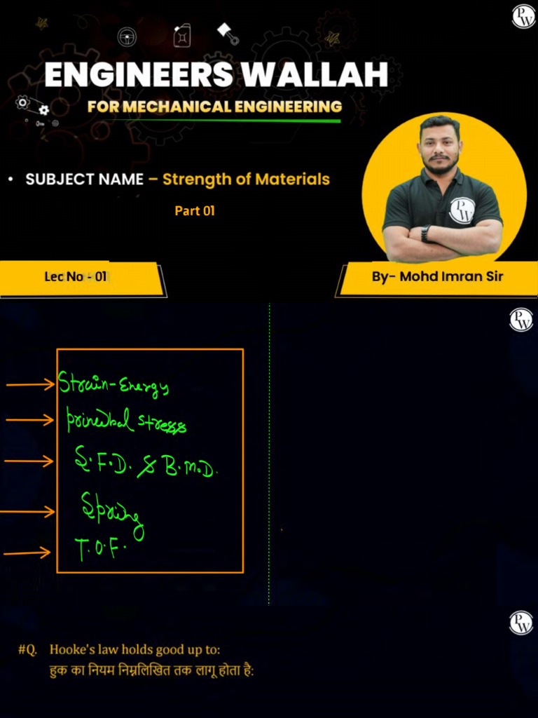 Strength of Material 01 - Class Notes | PDF