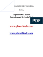 Contoh Skripsi Implementasi Sistem Edutainment Berbasis Web