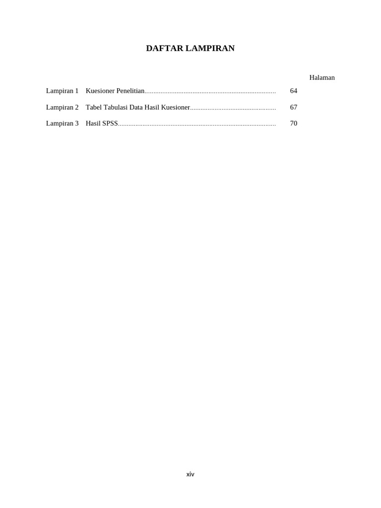 Daftar Lampiran | PDF