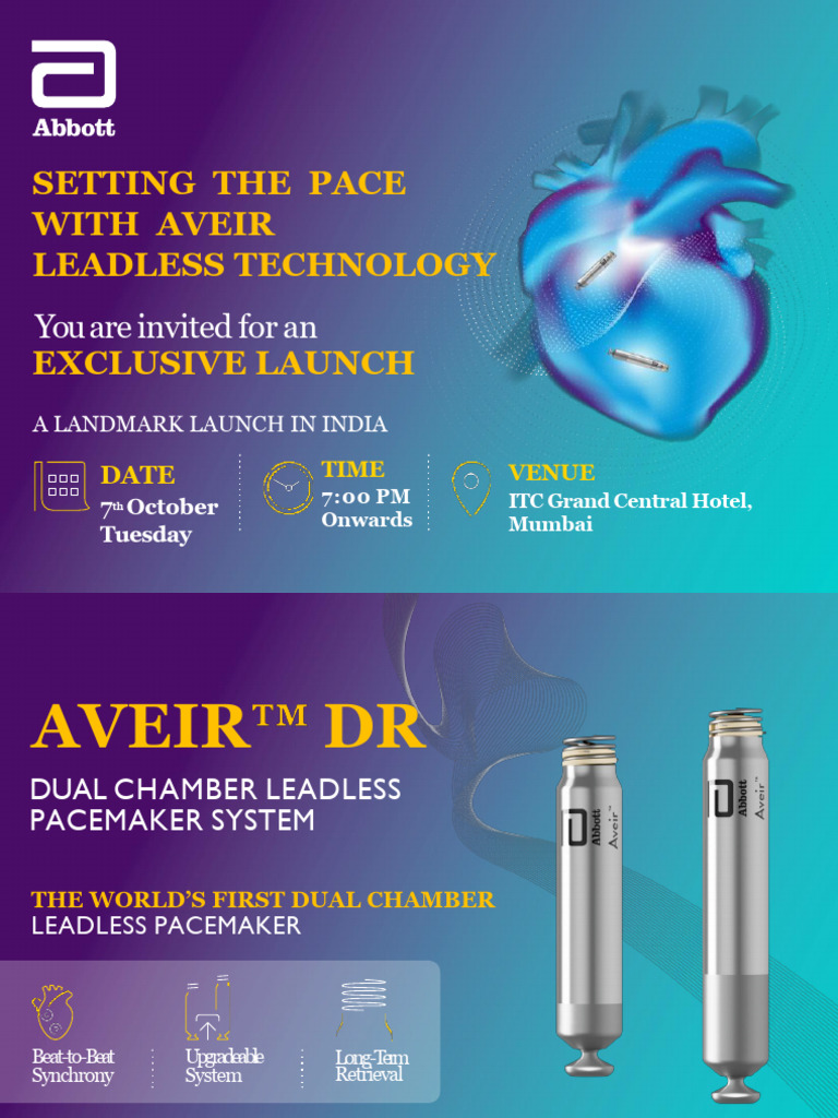 Invitation Agenda - 7th Oct - Aveir DR Launch | PDF | Organ (Anatomy ...