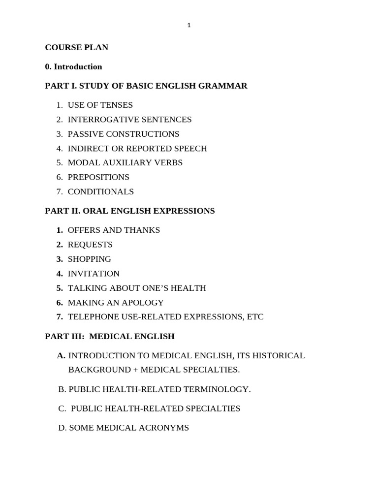 English Grammar and Medical Expressions Guide | PDF | Medicine ...
