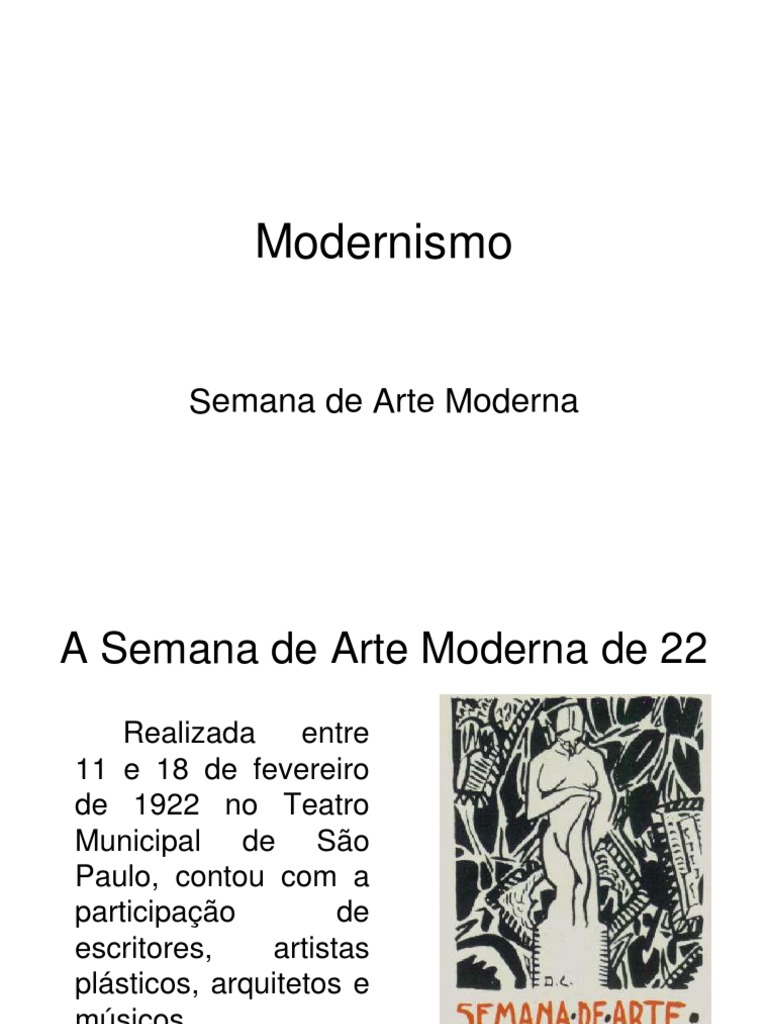 Semana Da Arte Moderna PDF Artes (Geral) Entretenimento (Geral)