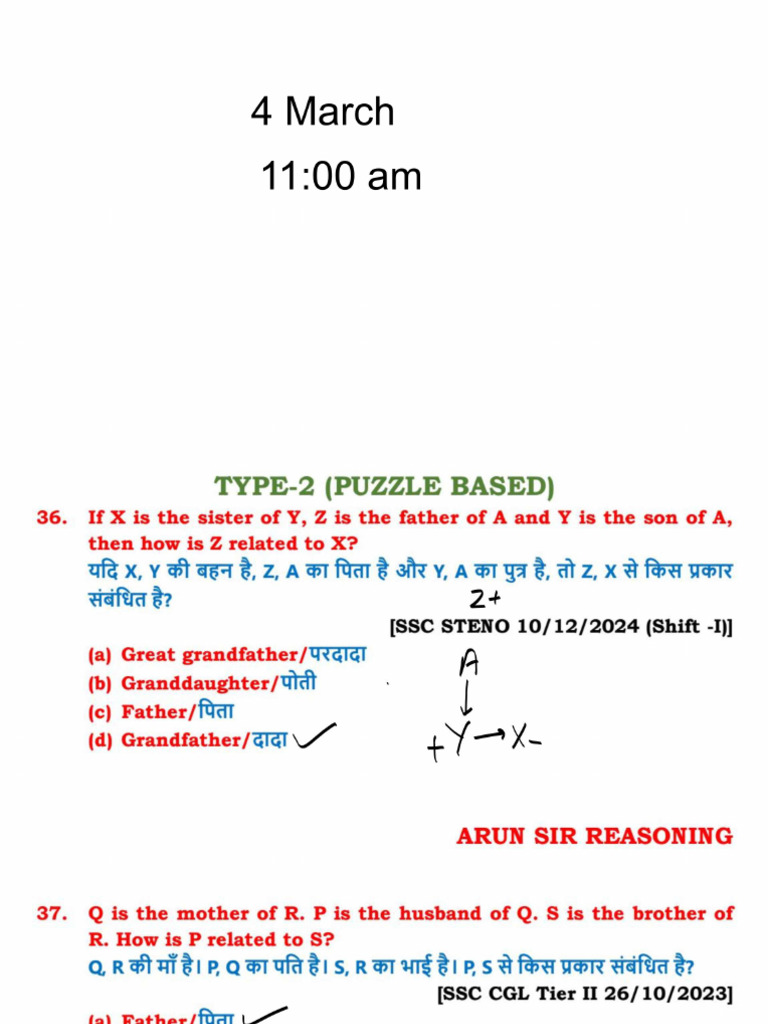 Blood Relation - 4 March - Class PNG - 496696 - Crwill | PDF
