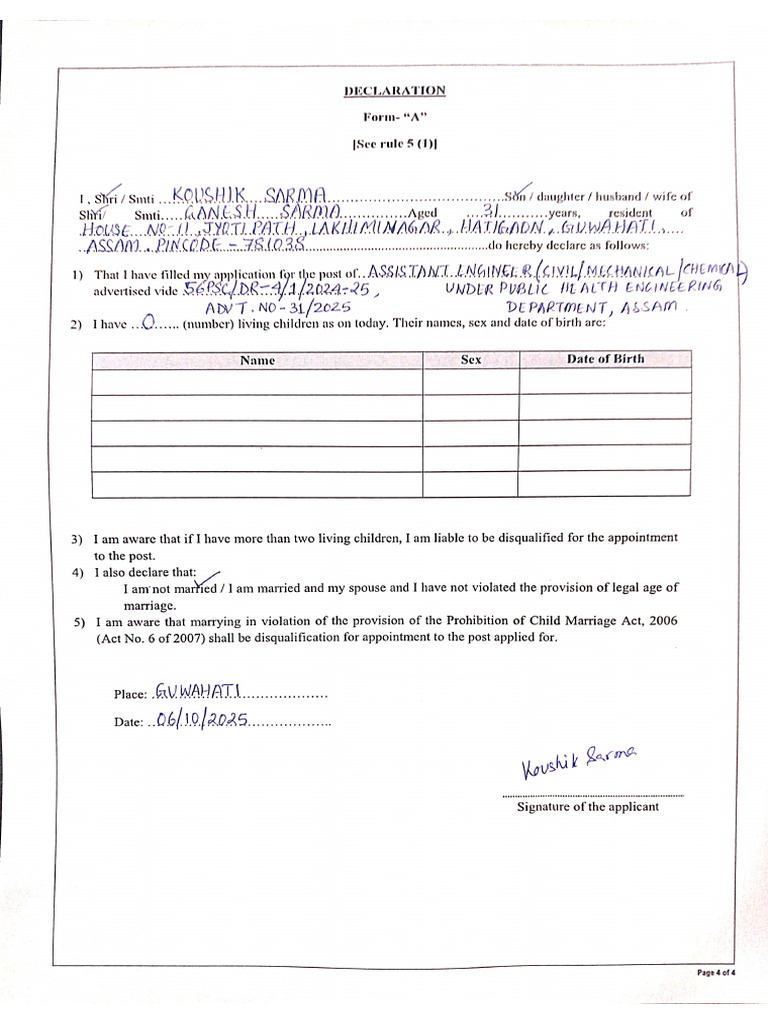 Declaration Phe AE | PDF