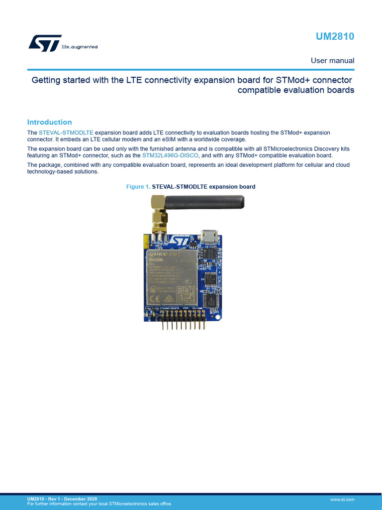 LTE Expansion Board for STMod+ | PDF | Modem | Computing