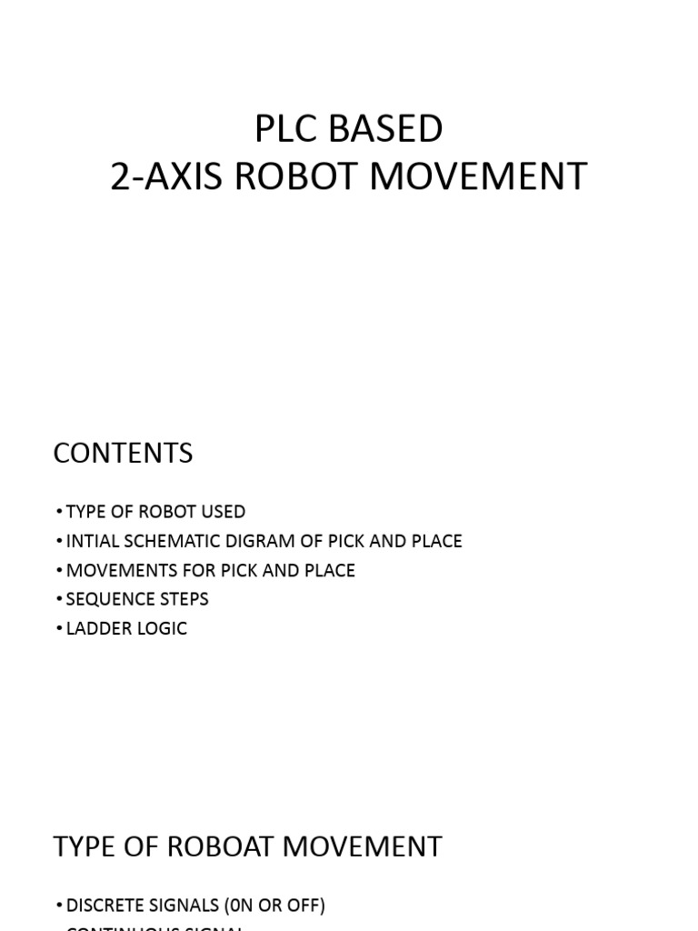 PLC 2-Axis Robot Movement Guide | PDF