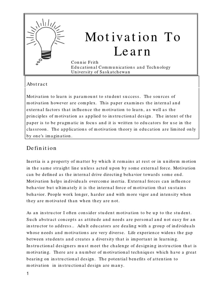 Techniques for Motivating Learners | PDF | Motivation | Motivational