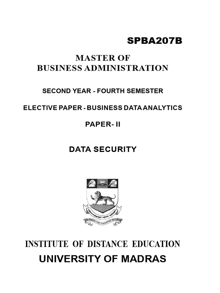 MBA Data Security Course Overview | PDF | Information Security | Security