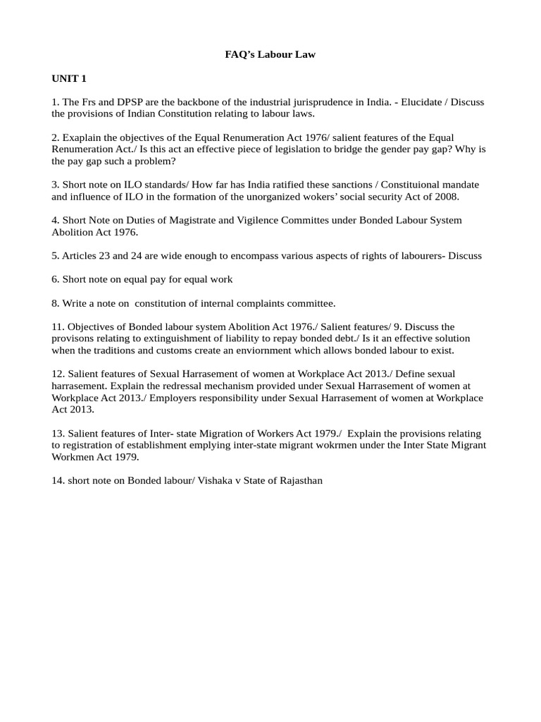 Comprehensive Guide to Indian Labour Laws | PDF | Labour Law | Employment