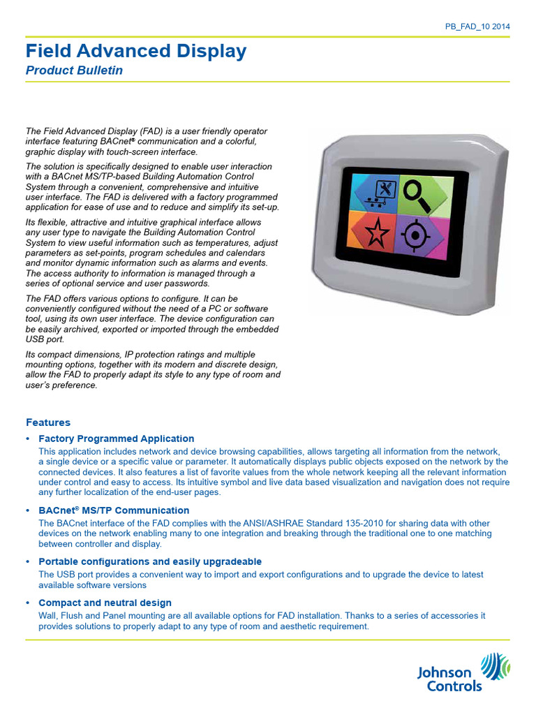 Be Field Advanced Display Pb Fad 10 2014 | PDF | Computer Network | Usb ...