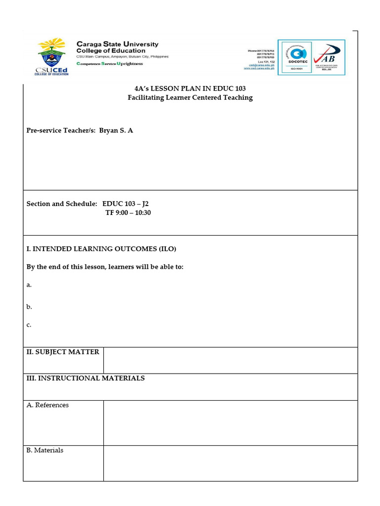 4a's LP Template NEW | PDF