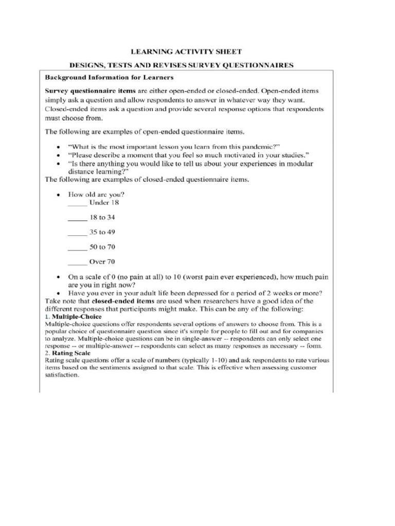 Learning Activity Sheets - Oct 13 and 14 | PDF