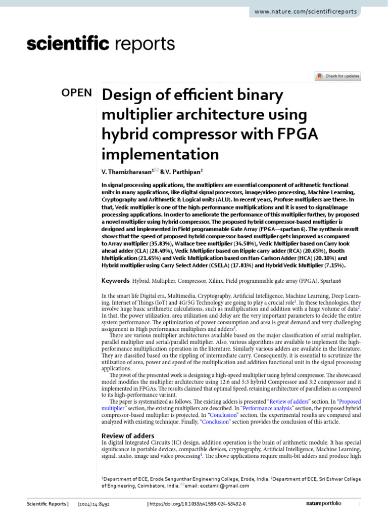 Efficient FPGA Binary Multiplier Design | PDF | Logic Gate | Field ...
