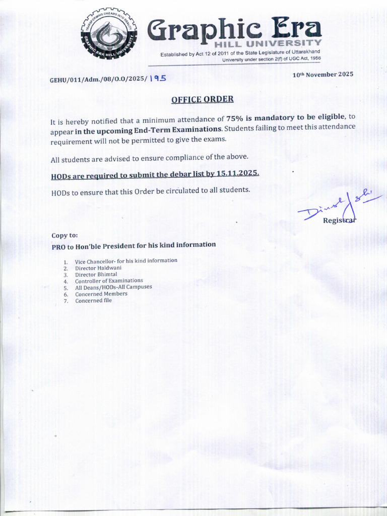 Office Order No. 195 | PDF