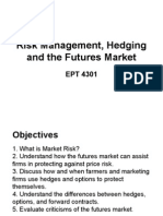 Risk Management, Hedging and The Futures Market