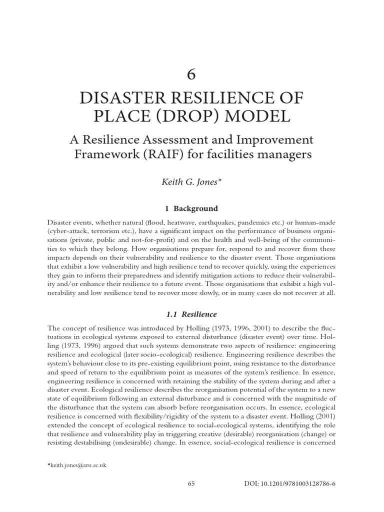 Disaster Resilience Assessment Framework | PDF | Climate Resilience ...