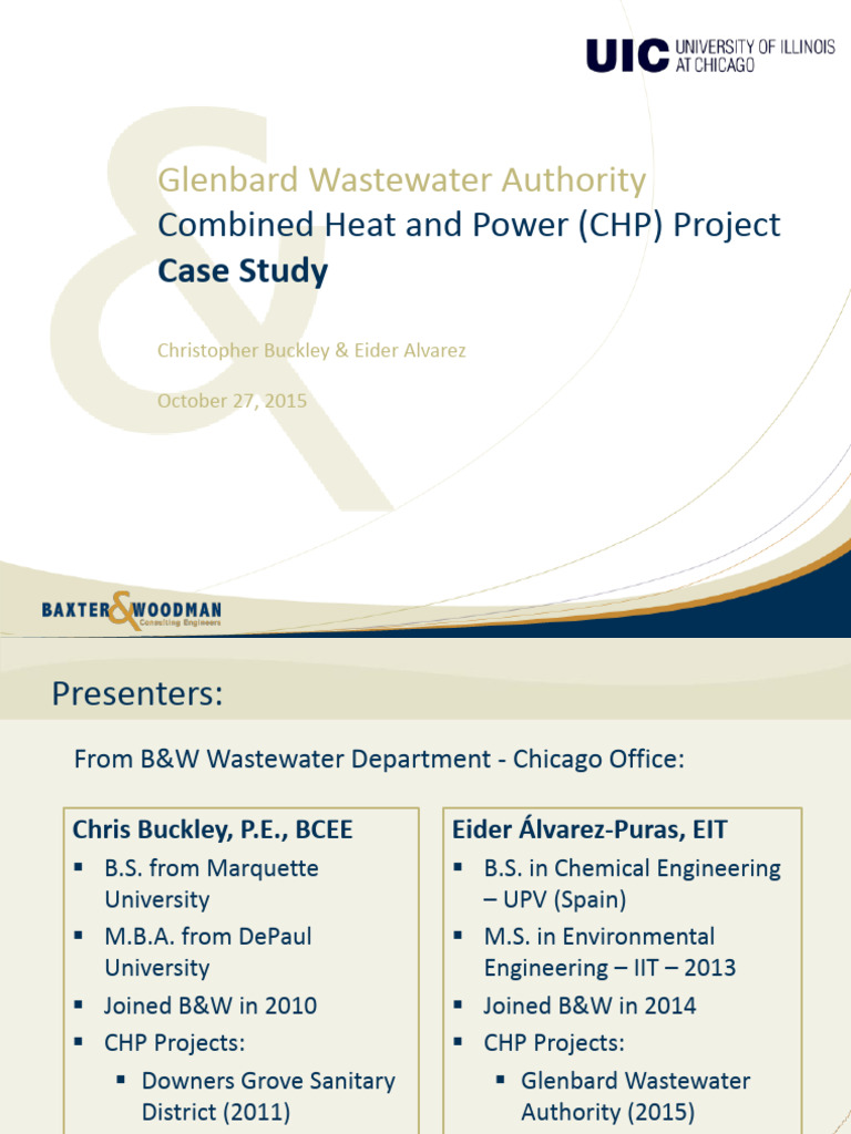 Glenbard CHP Project Final | PDF | Cogeneration | Biogas