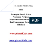 Skripsi Informatika Perangkat Lunak Sistem Pelayanan Perijinan Depart Em En Perindrustrian Dan Perdagangan Republik Indonesia