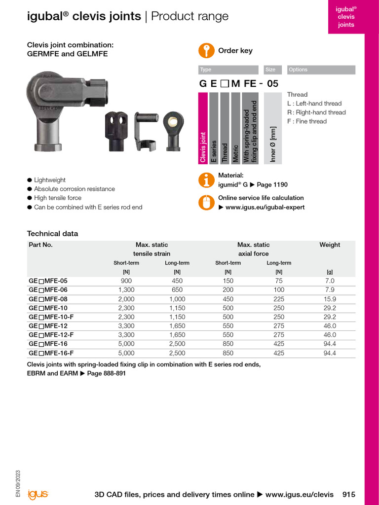 Eu Igus Factsheet Igu Germfe Gelmfe | PDF | Mechanics | Mechanical ...