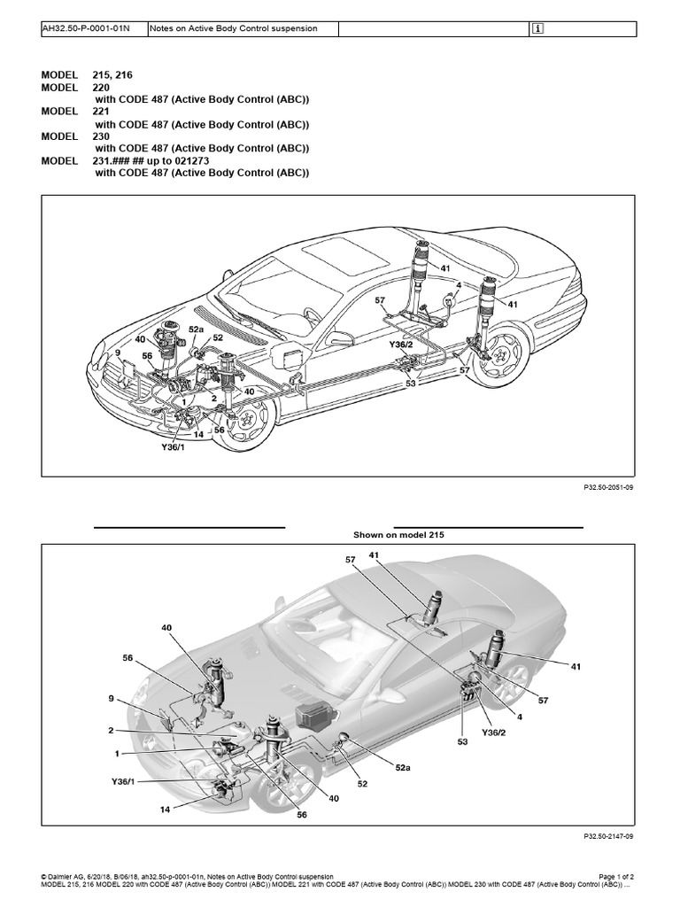 Notes On Active Body Control Suspension | PDF | Pump | Vehicle Technology