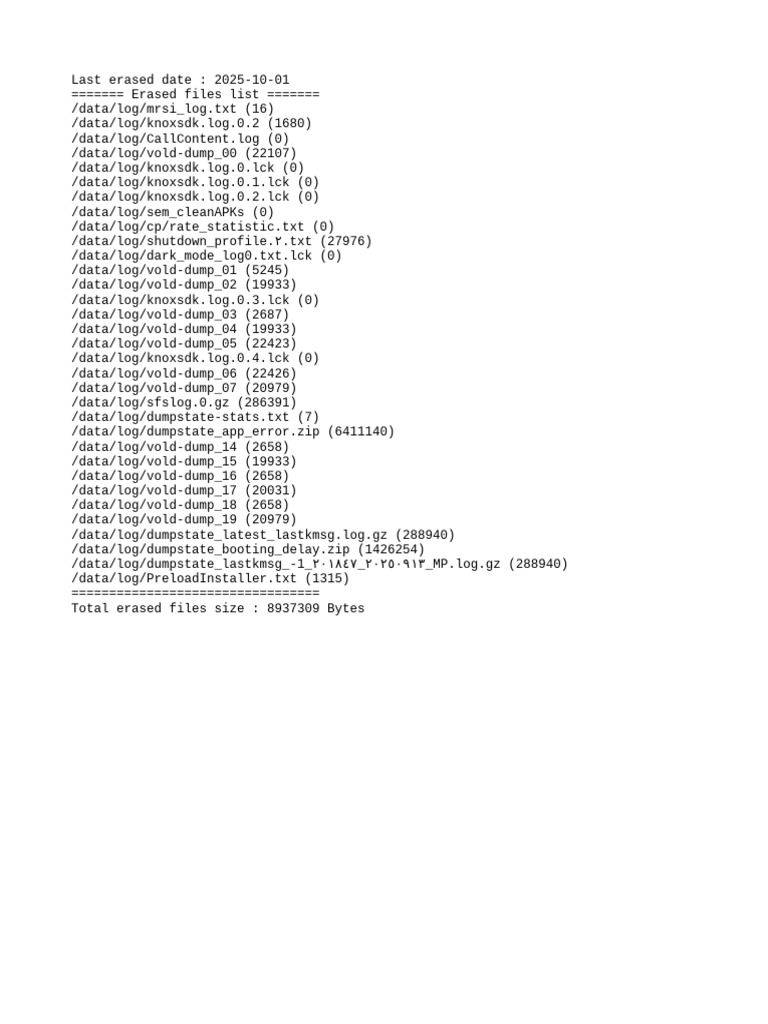 Erased Log by Sos | PDF