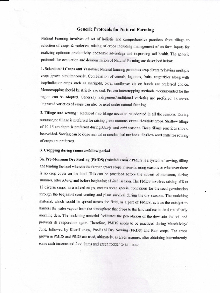 Natural Farming Protocols Explained | PDF | Crop Rotation | Agriculture