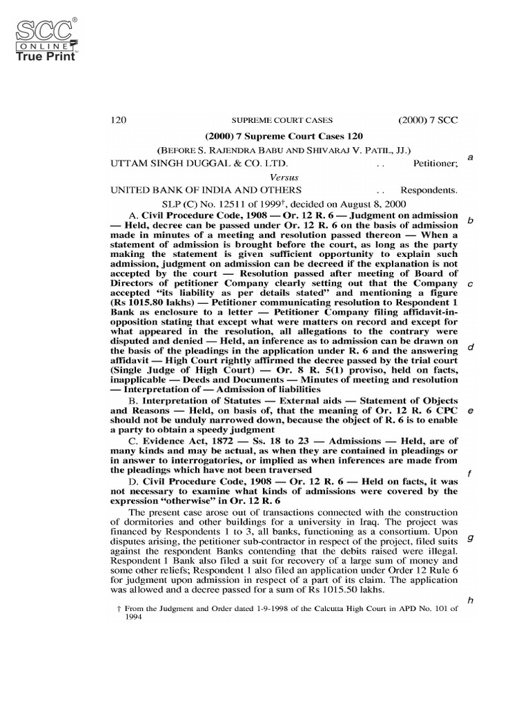 Modak Judgment Analysis: SCC 1, 2008 | PDF | Supreme Court Of The ...