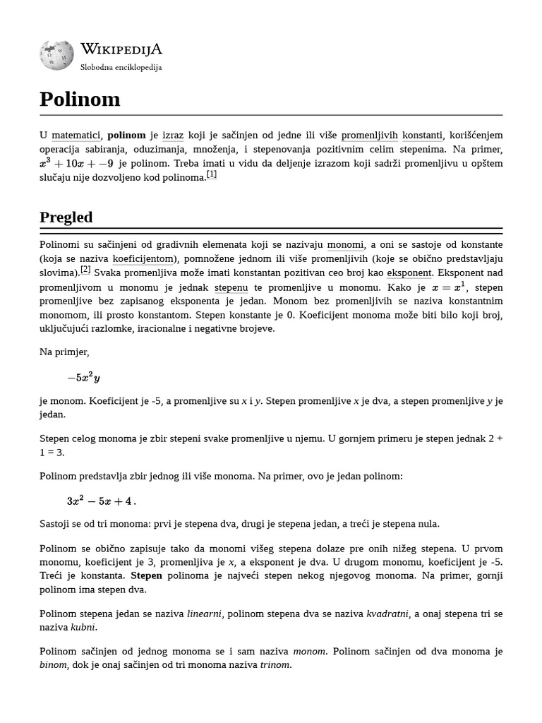 Polinom | PDF