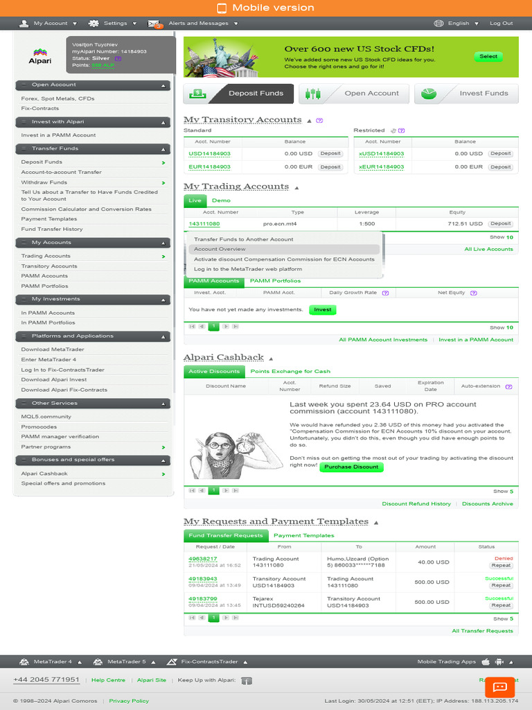 My Alpari | PDF | Contract For Difference | Money