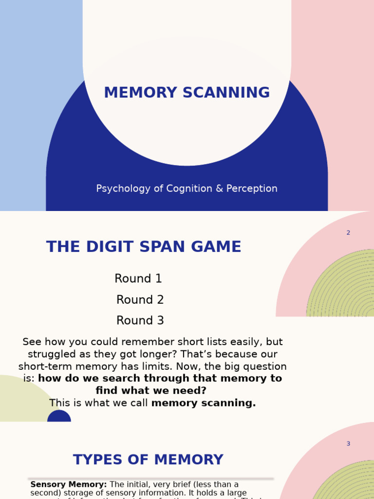 Understanding Memory Scanning Techniques | PDF | Memory | Long Term Memory