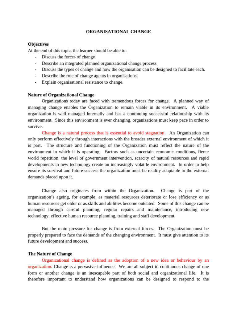 Understanding Organizational Change Dynamics | PDF | Organization ...