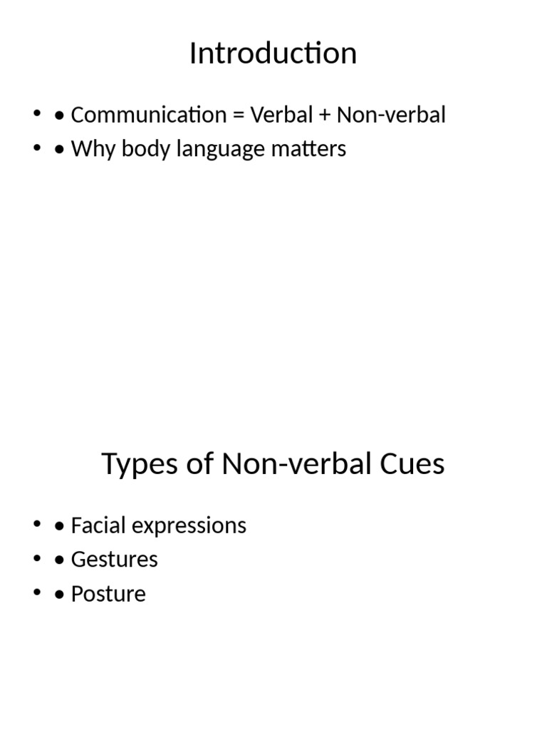 The Power of Body Language in Communication | PDF