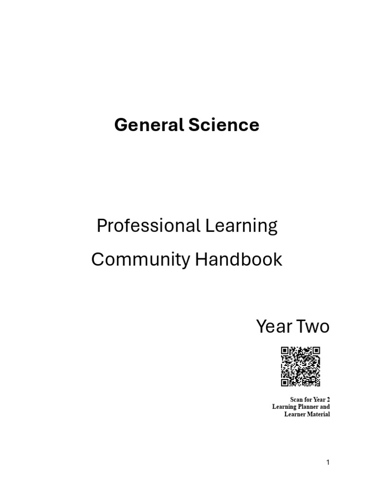 Year 2 PLC Handbook for Teachers | PDF | Educational Assessment | Learning