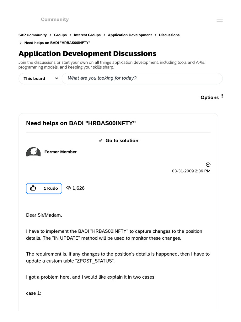 BADI "HRBAS00INFTY" Implementation Help | PDF | Computer Engineering ...