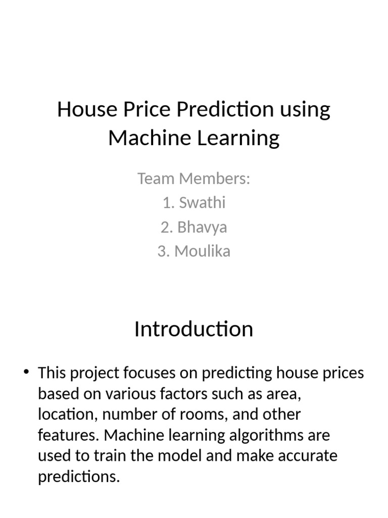 House Price Prediction with ML Techniques | PDF