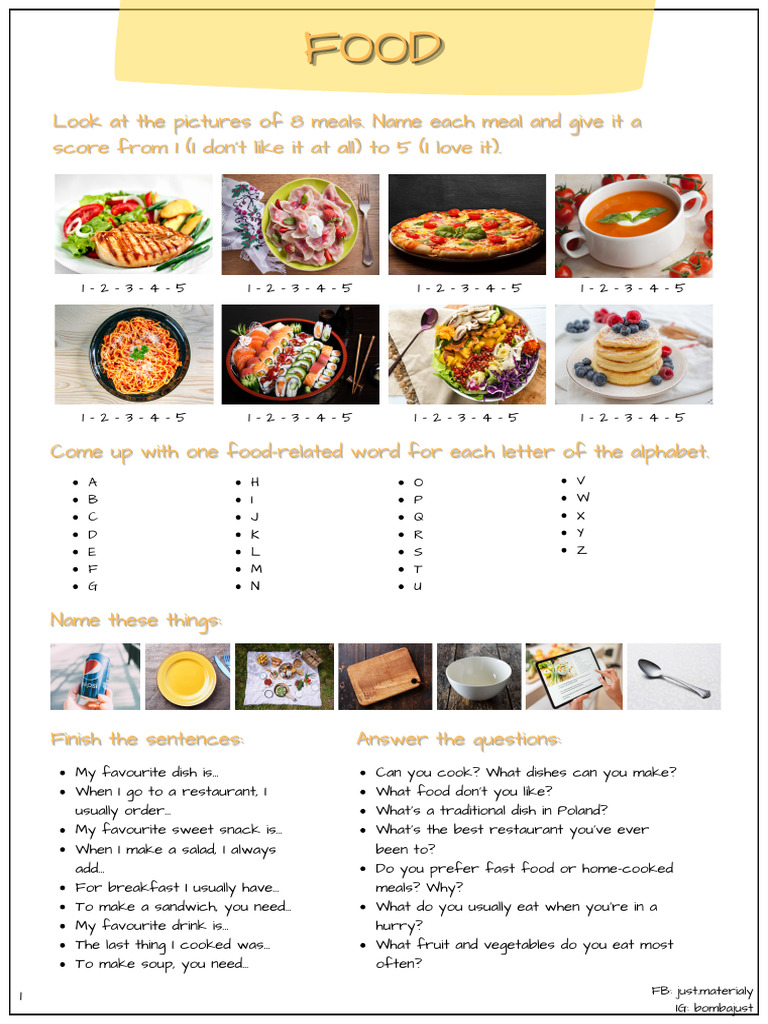 Food Preferences and Meal Ratings | PDF