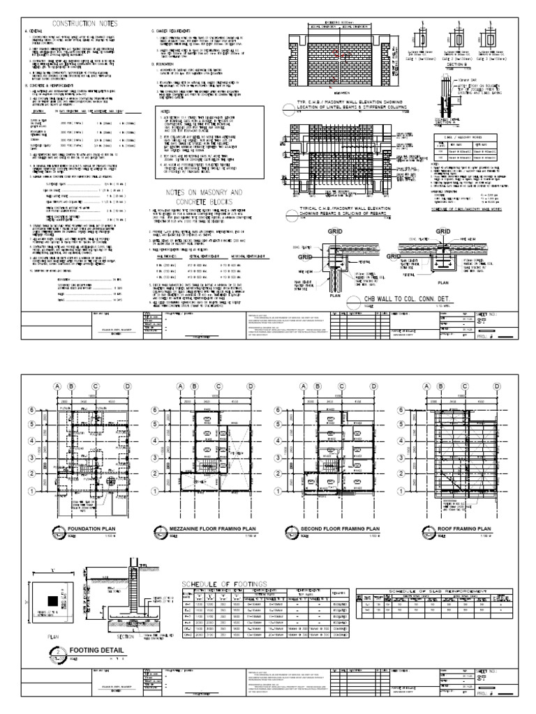 Masonry Wall Elevation and Details | PDF | Civil Engineering ...
